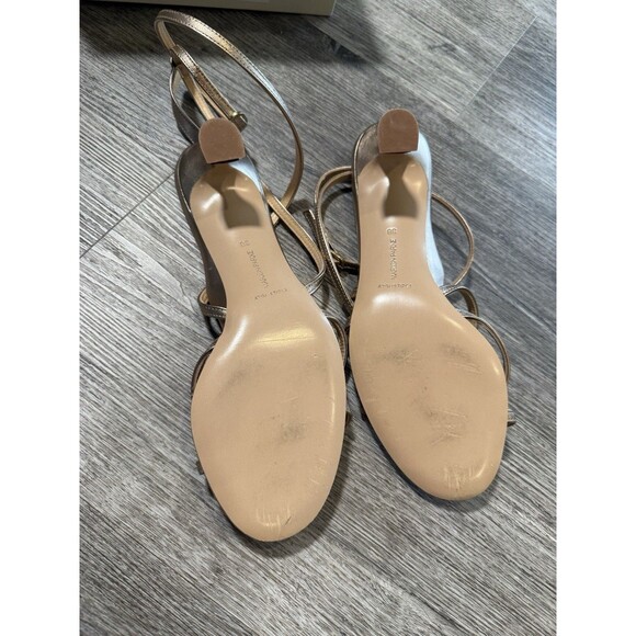 Marion Parke Women's Metallic Napa Raina Kitten Heel Strappy Rose Gold Size EU38 - Picture 4 of 11